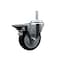 Service Caster 4 Inch Black Polyurethane Wheel Swivel 58 Inch Threaded Stem Caster with Brake SCC SCC-TS20S414-PPUB-BLK-PLB-58212 - alternate 1